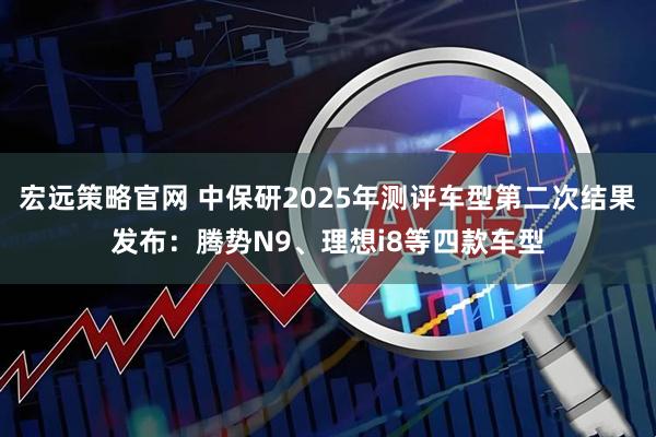 宏远策略官网 中保研2025年测评车型第二次结果发布：腾势N9、理想i8等四款车型